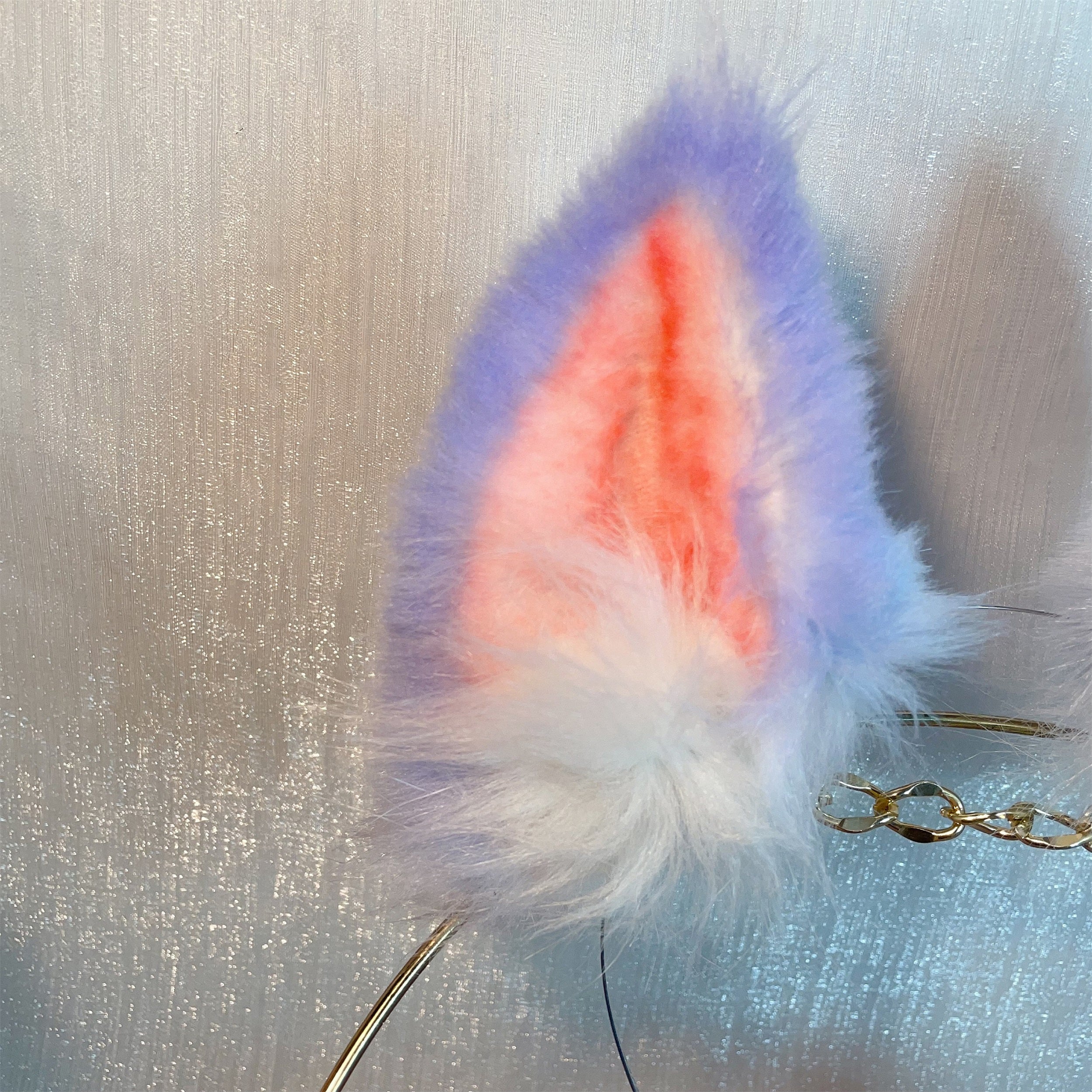 purple fox,Artificial Fur-Ears and Tail